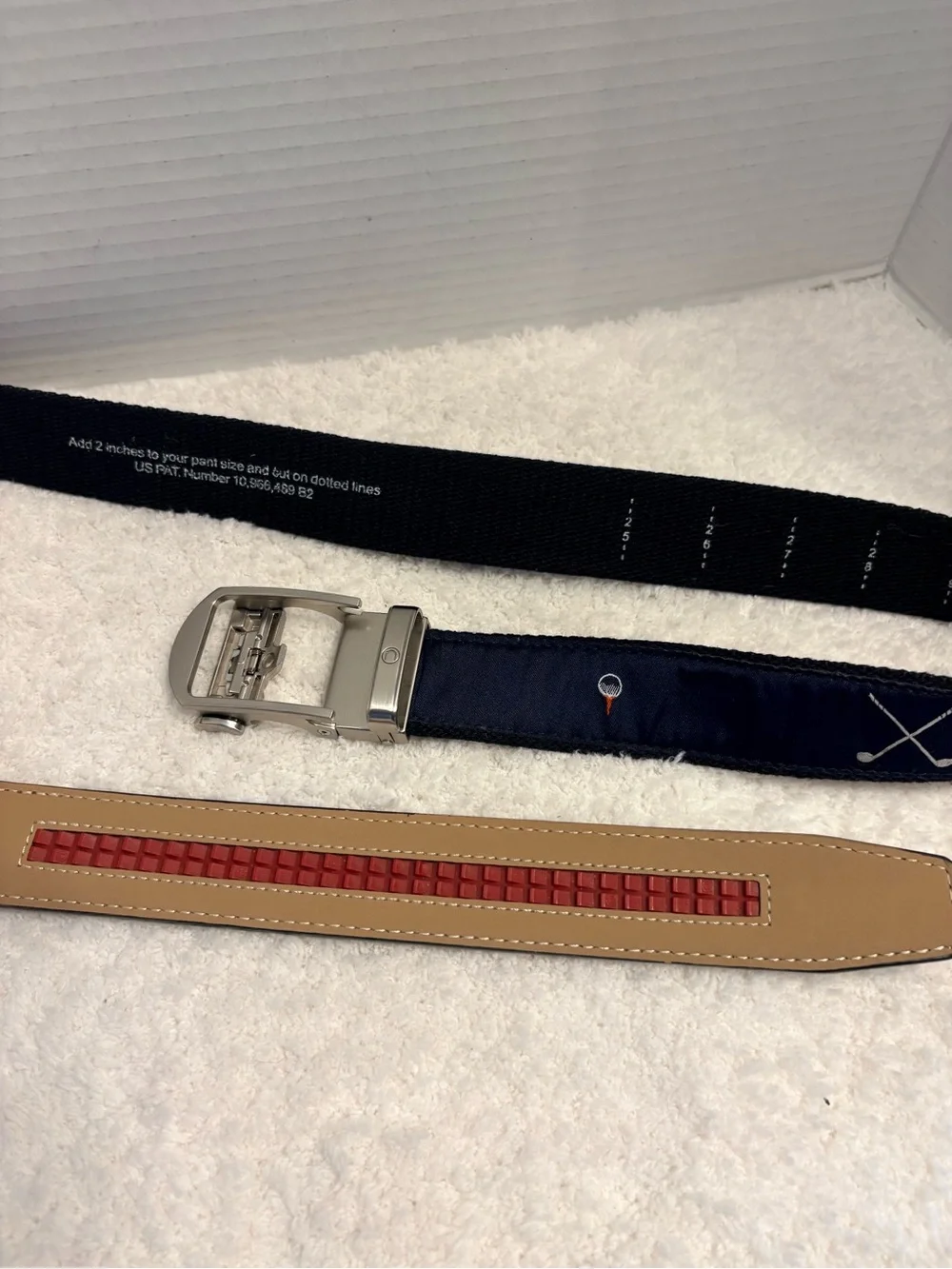 Nexbelt Men’s Ratchet Hampton Golf Tee Time Ribbon Belt Cut to 39 Inches